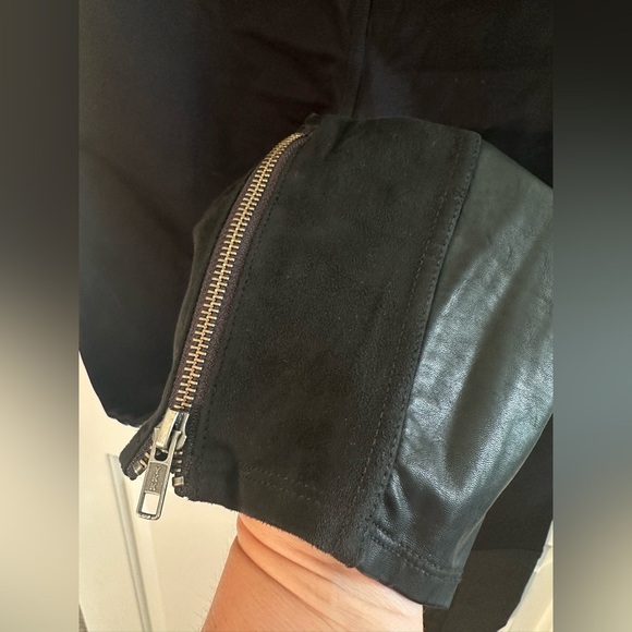 ANTHROPOLOGIE NWT Sz 32 Faux Suede Leather Patch Ankle Zipped Slim Pant Pull On - Picture 6 of 16